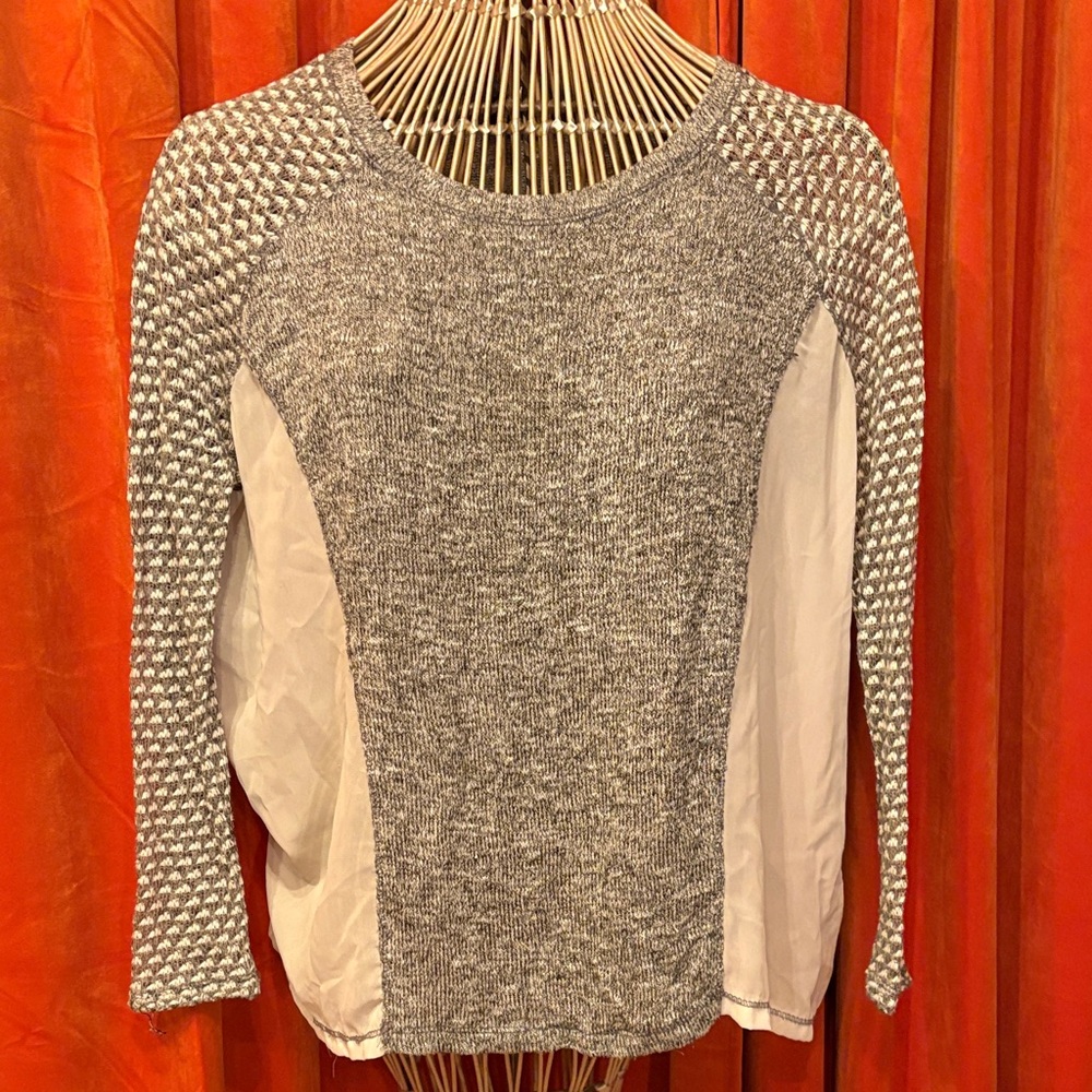 Sparkle & Fade Black and Gray Knit Top